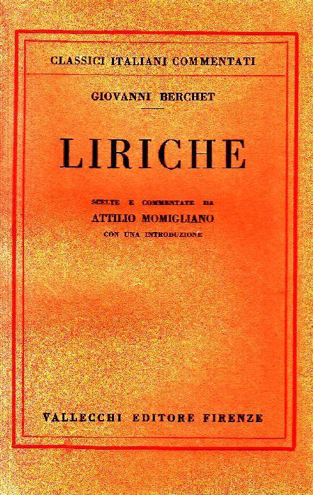 Liriche - Giovanni Berchet - copertina