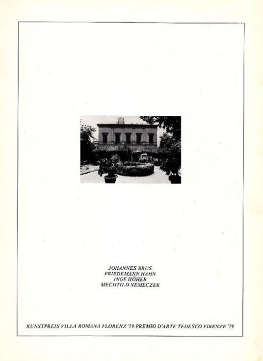 Kunstpreis Villa Romana Florenz '79. Premio d'arte tedesco Firenze '79 - Klaus Gallwitz - copertina