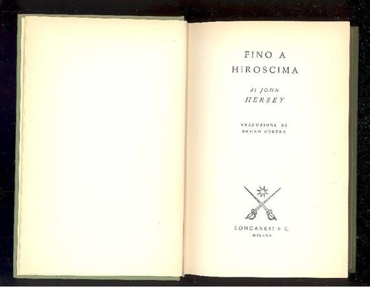 Fino a Hiroshima - John Hersey - copertina