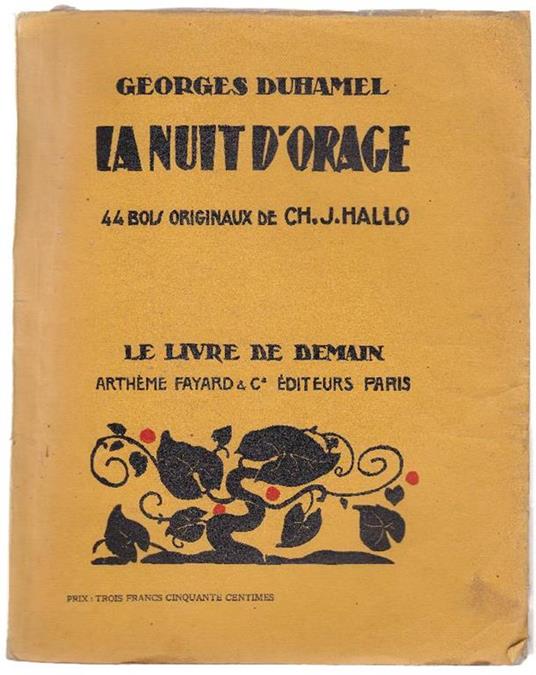 La nuit d'orage - Georges Duhamel - copertina