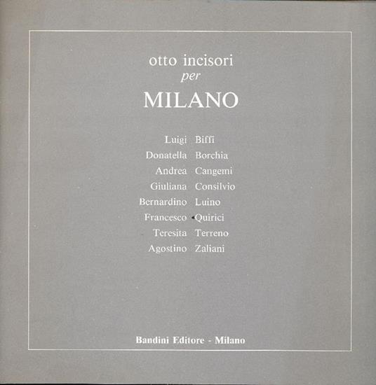 Otto incisori per Milano - Paolo Bellini - copertina