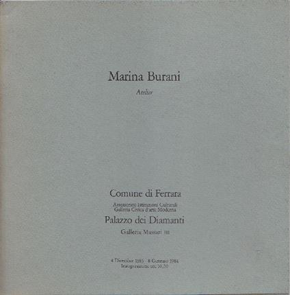 Marina Burani. Atelier - Marina Burani - copertina