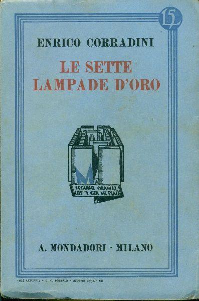 Le sette lampade d'oro - Enrico Corradini - copertina