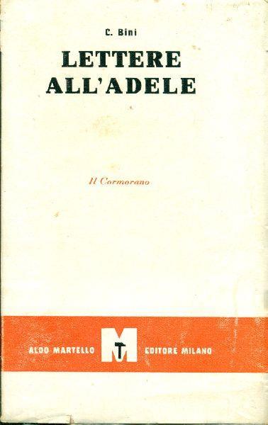 Lettere all'Adele - Carlo Bini - copertina