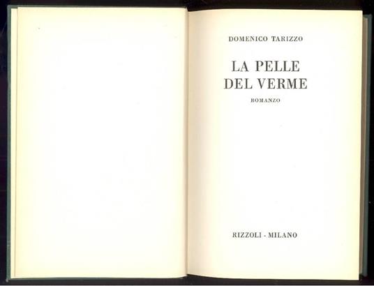 La pelle del verme - Domenico Tarizzo - copertina