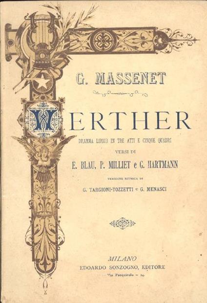 Werther - Jules Massenet - copertina