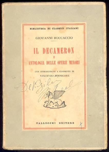 Il Decameron e antologia delle opere minori - Giovanni Boccaccio - copertina