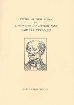 Lettera ai primi allievi del Libero Istituto Universitario Carlo Cattaneo