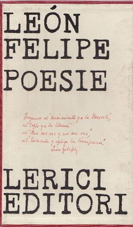 Poesie - Léon Felipe - copertina