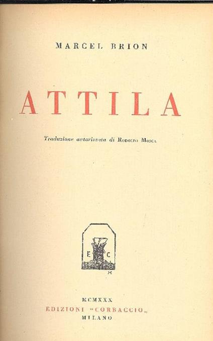 Attila - Marcel Brion - copertina