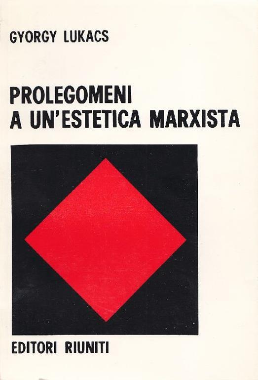 Prolegomeni a un'estetica marxista - György Lukács - copertina