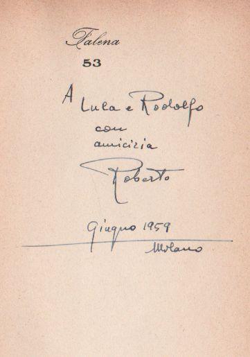 Il feroce equilibrio. Prima edizione. Copia autografata - Roberto Sanesi - copertina