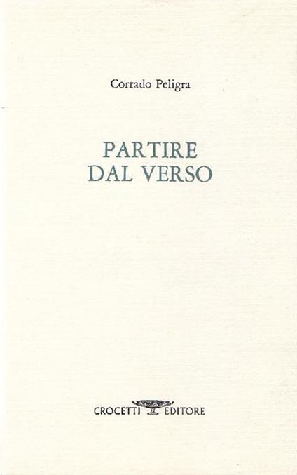 Partire dal verso - Corrado Peligra - copertina