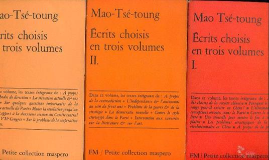 Ecrits choisis en trois volumes - Tse-tung Mao - copertina