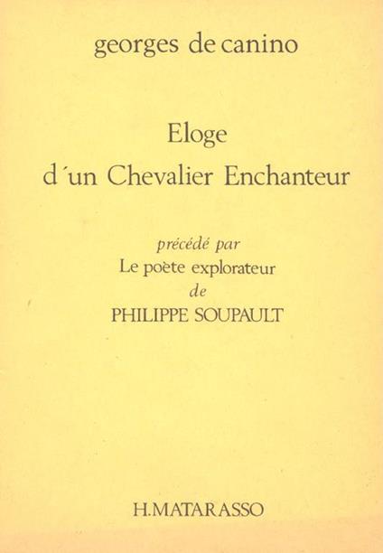 Eloge d'un Chevalier Enchanteur - Georges de Canino - copertina