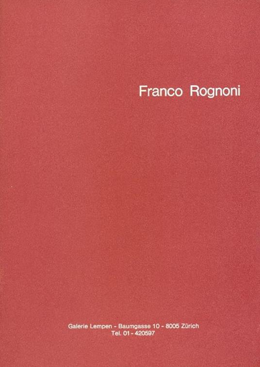 Franco Rognoni - Franco Rognoni - copertina