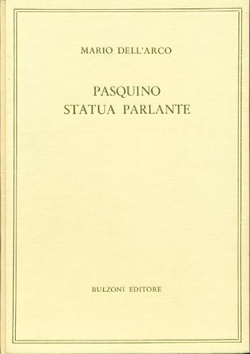 Pasquino statua parlante - Mario Dell'Arco - copertina