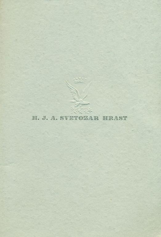 H.J.A. Svetozar Hrast - Svetozar Hrast - copertina