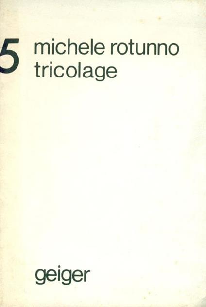 Tricolage - Michele Rotunno - copertina