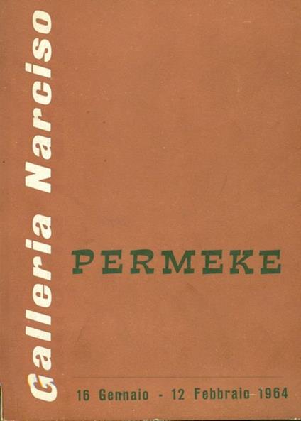 Permeke. Galleria Narciso 1964 - Constant Permeke - copertina