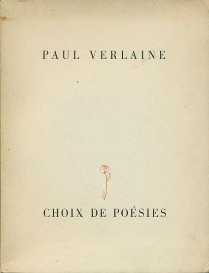 Choix de Poesies - Paul Verlaine - copertina