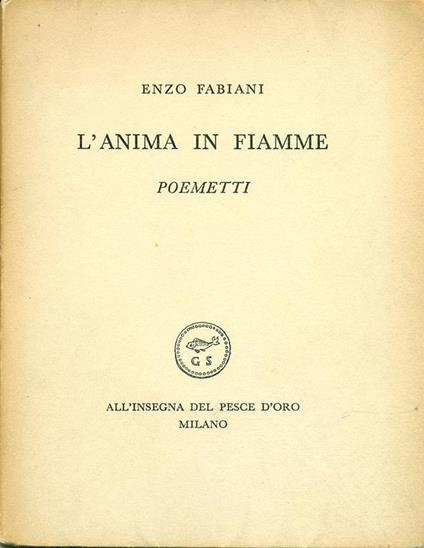 L' anima in fiamme - Enzo Fabiani - copertina