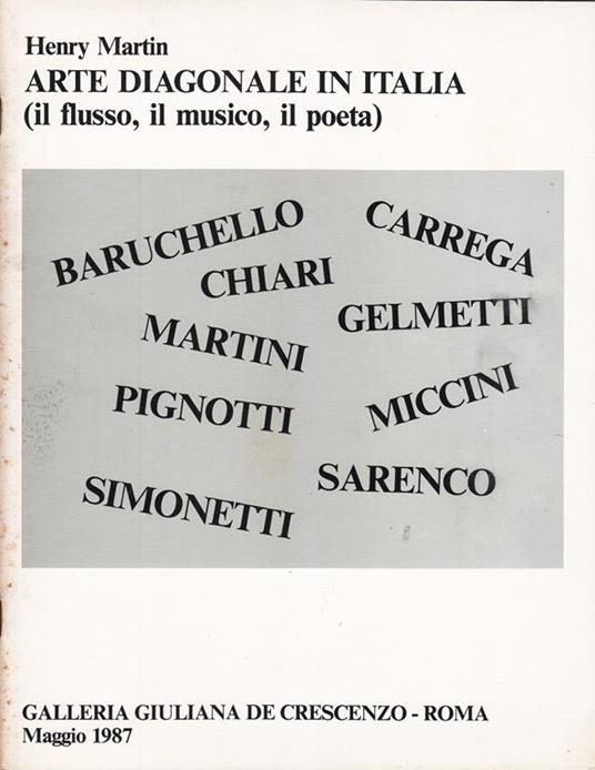 Arte Diagonale in Italia (il flusso, il musico, il poeta) - Henry Martin - copertina