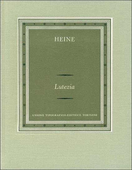 Lutezia - Heinrich Heine - copertina