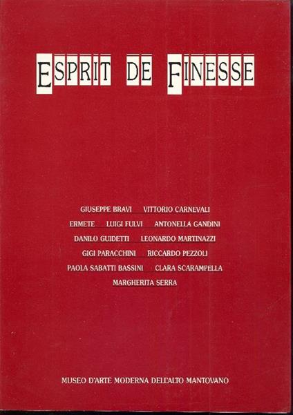 Esprit de finesse - Mauro Corradini,Renzo Margonari - copertina