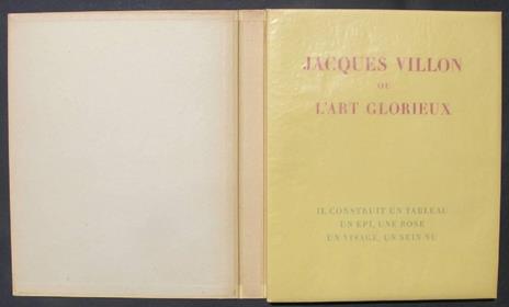 Jacques Villon ou l'art glorieux. Prima edizione - Paul Éluard - 2