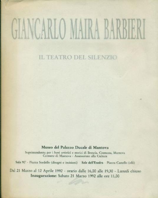 Giancarlo Maira Barbieri. Il teatro del silenzio - Giancarlo Maira Barbieri - copertina