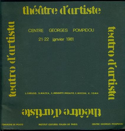 Teatro d'artista. Théatre d'Artiste - Mazza - copertina