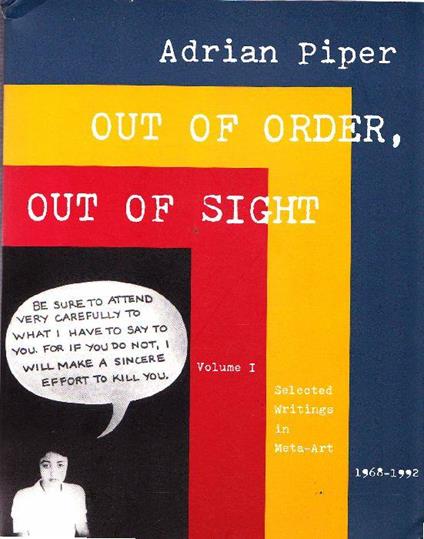 Out out of order, Out of sight - Adrian Piper - copertina