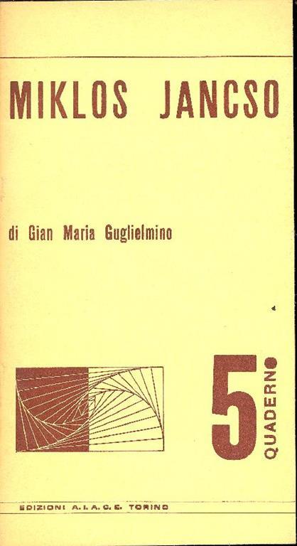 Miklos Jancso - G.M. Guglielmino - copertina