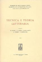 Tecnica e teoria letteraria