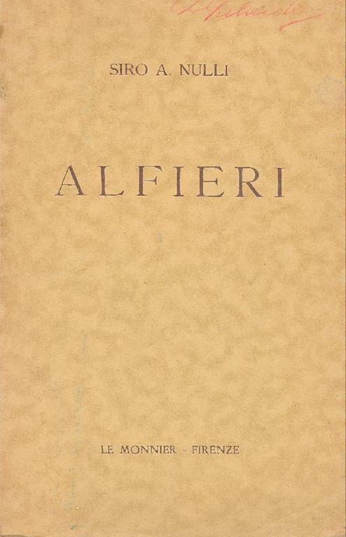 Vittorio Alfieri - Vittorio Alfieri,Siro Attilio Nulli - copertina