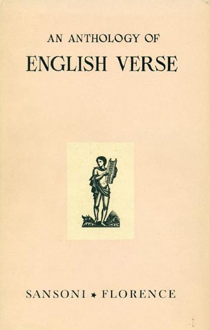 An anthology of english verse - Sergio Baldi,Leone Traverso - copertina