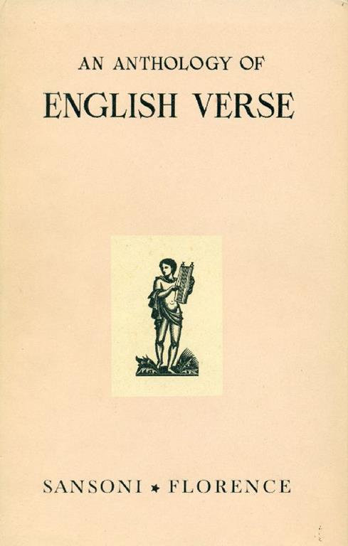 An anthology of english verse - Sergio Baldi,Leone Traverso - copertina