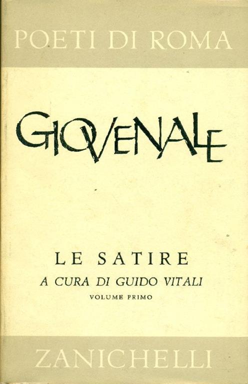 Le satire - D. Giunio Giovenale - copertina