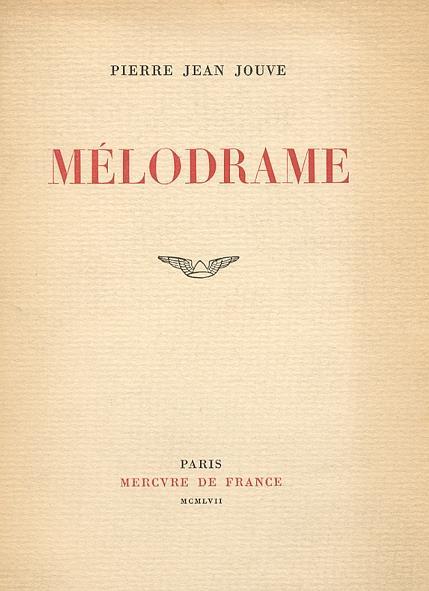 Mélodrame - Pierre Jouve - copertina