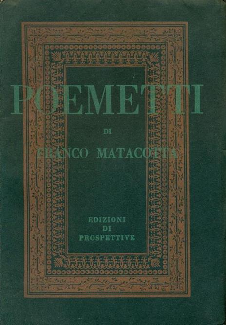 Poemetti - Franco Matacotta - copertina