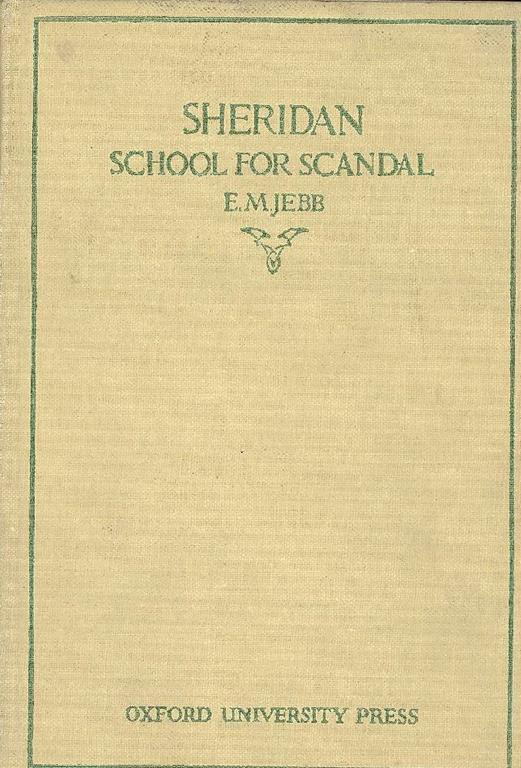 The school for scandal - Richard Brinsley Sheridan - copertina