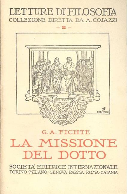 La missione del dotto - J. Gottlieb Fichte - copertina