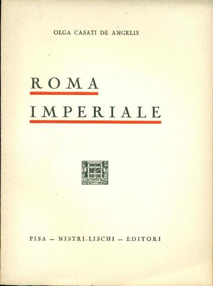 Roma imperiale - Oga Casati De Angelis - copertina