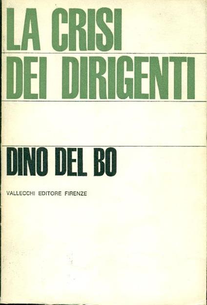 La crisi dei dirigenti - Dino Del Bo - copertina