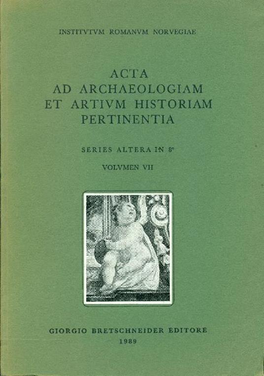 Acta ad archaeologiam et artium historiam pertinentia - Siri Sande - copertina