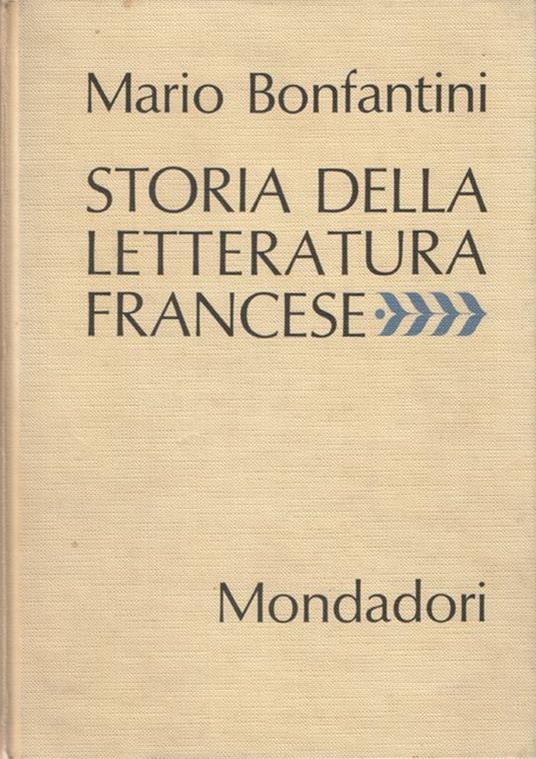 Storia della letteratura francese - Mario Bonfantini - copertina