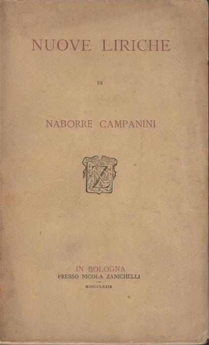 Nuove liriche - Naborre Campanini - copertina