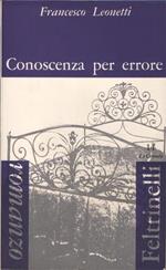 Conoscenza per errore. Romanzo