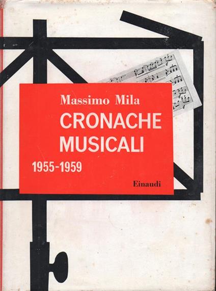 Cronache musicali 1955-1959 - Massimo Mila - copertina